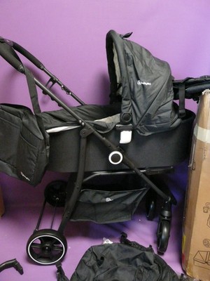 BabyGo STYLE Kombi Kinderwagen Style 2in1 schwarz Sportwagen Buggy viel Zubehör
