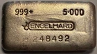 Engelhard Canadian 5oz Vintage Poured Bull Logo 7th series bar s/n 248492