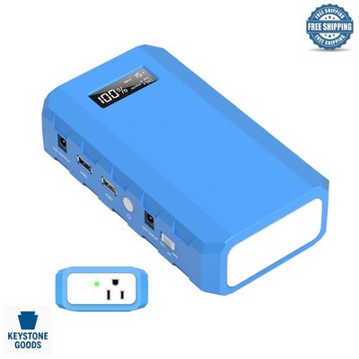 Blue Portable Power Station 24000mAh, Multiple Charging Options, Compact & Safe