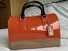 Furla Candy Bag Red Handbag VGC Genuine