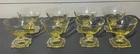 Vtg Heisey “Empress” Set Of 8 Sahara Yellow Depression Glass 3-1/2” Glasses