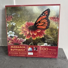Monarch Butterfly Jigsaw Puzzle SunsOut Jim Hansel 500 Pieces New Sealed