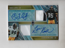 2022 PANINI PHOENIX DUAL PATCH AUTOGRAPHS GREG LLOYD LEVON KIRKLAND #DPA-GL /50