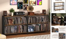 3-Tier Vinyl Record Storage: Vintage Player Table 13.38"D x 39.37"W x 31.49"H