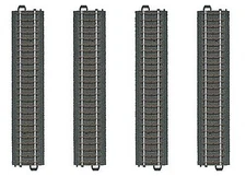 Marklin 3-Rail C Track Straight Sections pkg(4) - HO Scale Nickel Silver Model