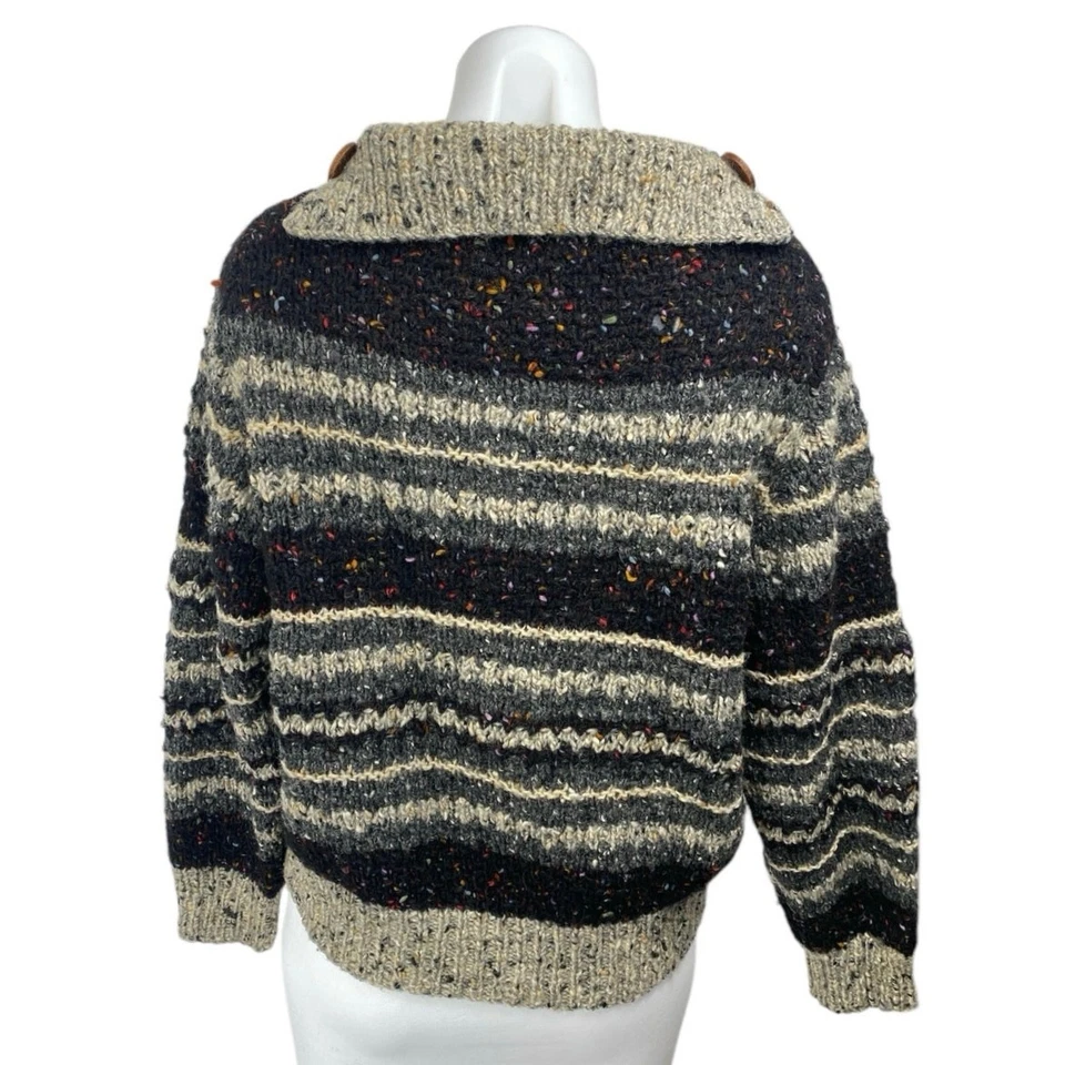 Suéter Top Pierre Cardin Para Mujer Multicolor 100% Lana Rayas Manga Larga Talla M Foto 2 de 3