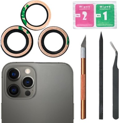 3 Pieces 1 Set 12 Pro Max Sapphire Rear Back Camera Glass Lens Replacement
