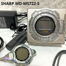 Sharp MD-MS722-S Portable Md Recorder Silver Remote Earphones Ac Adapter