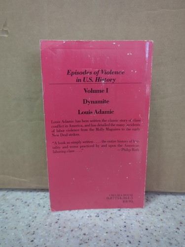 Dynamite: The Story of Class Violence in America by Louis Adamic RARE 1983 - Foto 2 di 3