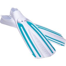 Oceanic Viper 2 Full Foot Dive Fins - White/Aqua - XXS 3-4 - Brand New