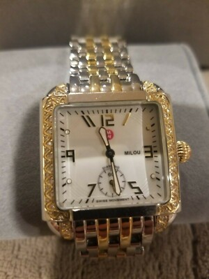 Michele Milou Gold & Silver Two Tone Diamond Watch Michele Two-tone Stainless Steel Two Tone Gold Plated  main image 4