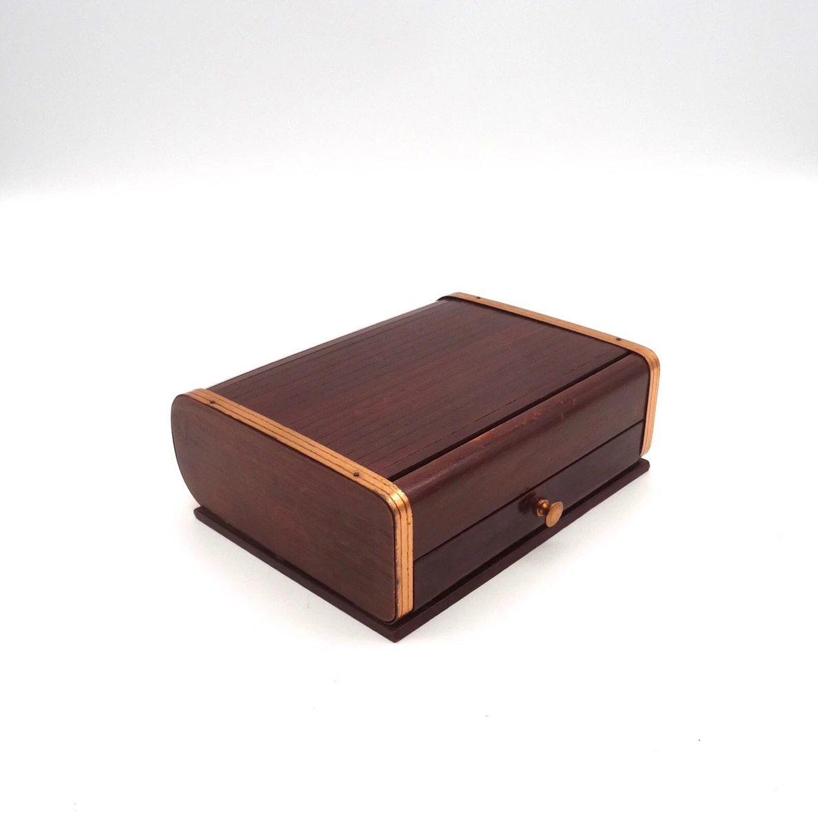 ORIGINAL VERY RARE AVANTGARDE ART DECO ROLL TOP JEWELRY BOX