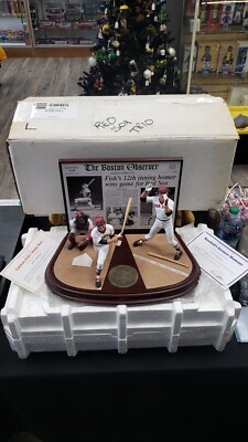 CIB CARLTON FISK 12TH HOME RUN 1975 WORLD SERIES DANBURY MINT TRIO