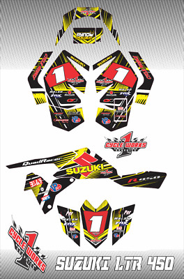 LTR450R LTR 450 SUZUKI QUADRACER SEMI CUSTOM GRAPHICS KIT PRIMAL