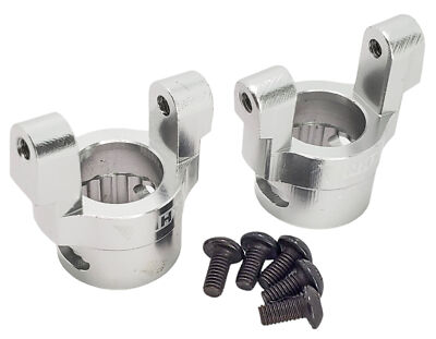 NHX RC Aluminum Front C Hubs / Spindle Carrier (2) Axial Wraith / RR10 -Silver