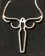 Sterling Silver Custom Designed Angel With Open Wings Necklace