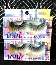🌺2pk IONI SHANGHAI 3D FAUX MINK WISPY DOLL LONG LASHES REUSABLE FALSE EYELASHES