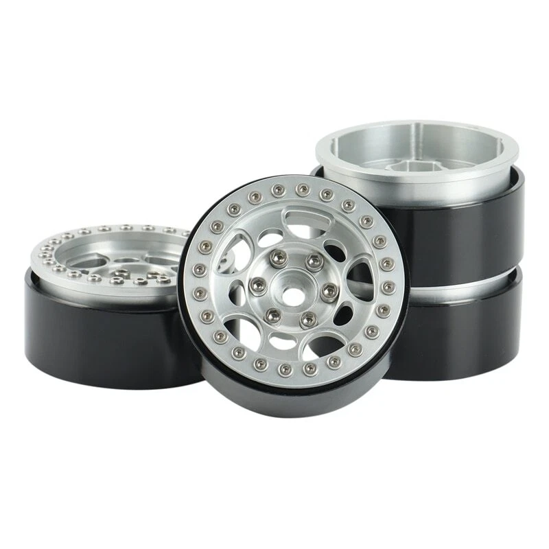 1.9 Metal Beadlock Wheel Hub Wheel Rim for 1/10 RC Crawler Axial SCX10 RC4WD D90 - Image 2 of 4