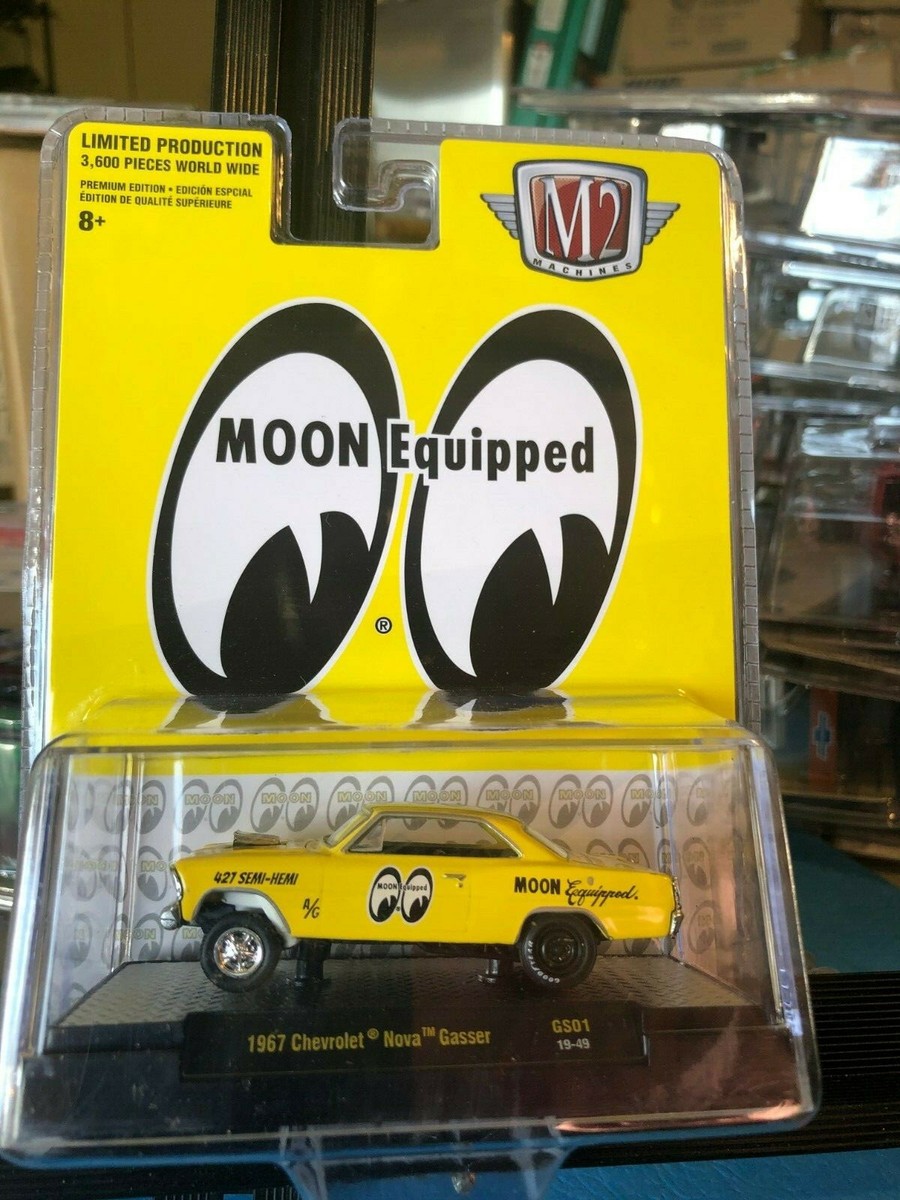 1/64 M2 1967 CHEVROLET NOVA GASSER MOONEYES YELLOW MOON EQUIPPED