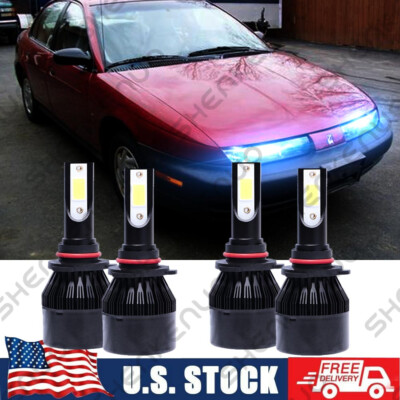 For Saturn SL2 1991-2002 - 8000K BLUE LED Headlight High & Low Beam Bulb Qty 4