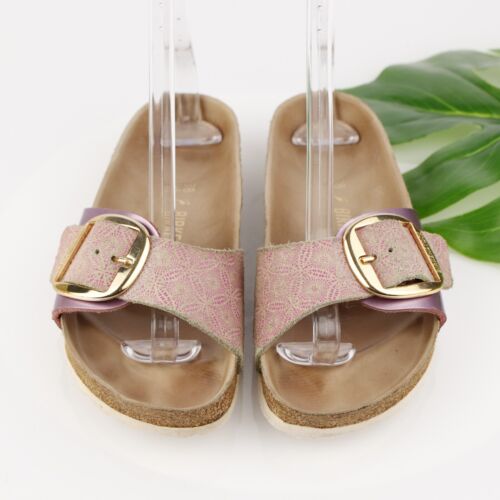 Birkenstock Womens Madrid Big Buckle Sandal Size 38 7 Ceramic Rose Mozaic Slide - Picture 13 of 15