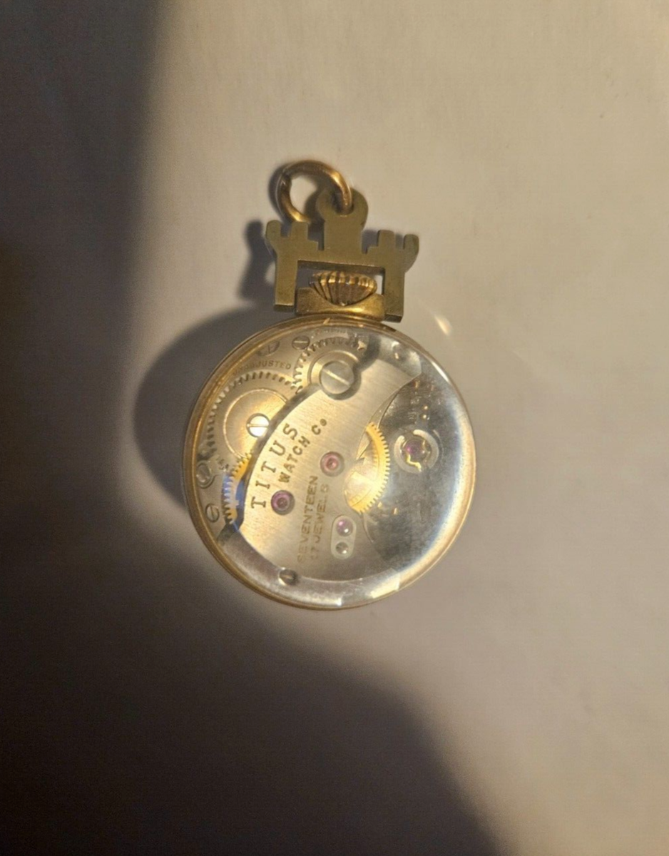 Working Vintage 60's Titus Ball Watch 17 Jewels Swiss Glass Orb