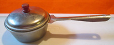 Vintage Metal Aluminum Child's Toy Red Handle Cooking POT PAN ANTIQUE K TOY