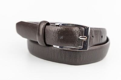 Brauner Ledergürtel abgenutzt gealtertes Finish klassischer Stil Herren S 30''