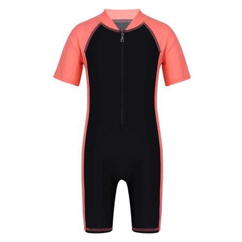 Girls Boys Full Body Cover One Piece Swimsuit UPF 50+ Rashguard Wetsuit Jumpsuit - Picture 14 of 106