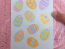 Vintage Hallmark Stickers Easter Eggs 1 Sheet