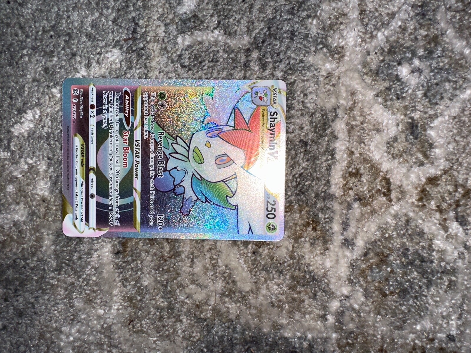 Pokemon Shaymin VSTAR Rainbow 117/100 Star Birth / Brilliant Stars