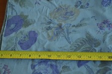 By 1/2 Yd, Purple Pink Floral on Dusty-Blue Quilt Cotton, MBT/First Run, N487