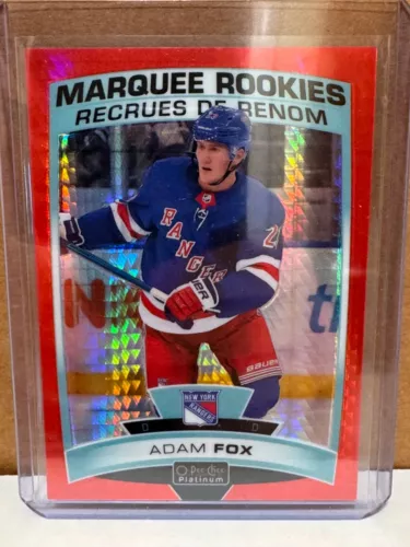 2019-20 O-Pee-Chee Platinum OPC Marquee Rookies Adam Fox Red prism /199