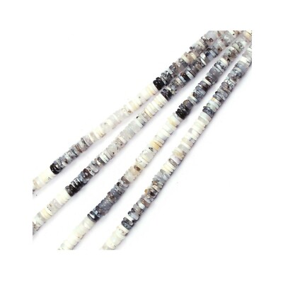 1 Strand 5-6mm Natürlich Dendrite Opal Heishi Glatt Rad Edelstein Perlen 40.6cm