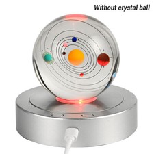 Multi Modes Display Stand LED Light Base Holiday Rotatable Gift Glass Crystal