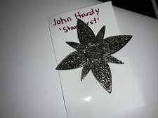 John Hardy Star Burst Clip Pin Brooch Hair Lapel Tie Scarf Holder Signed