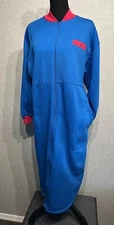 Erica Taylor SZ M Women’s Blue Pink Full Zip Long Robe Coverup