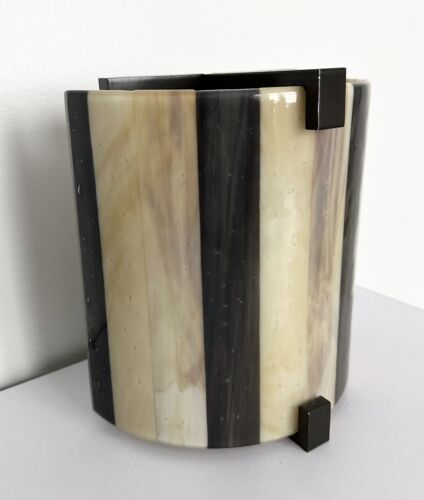 Tech Lighting Essex Striped Design Glass Wall Sconce 700WSESXIBAZ light Lighting - Picture 3 of 5