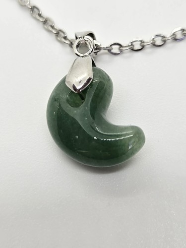 Green Aventurine Yin Yang Symbol 18 Inch Stainless Steel Crystal Gemstone... - 第 1/3 張圖片