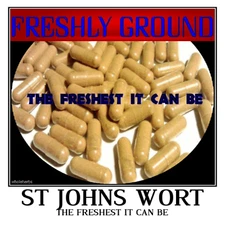 ST JOHNS WORT The Freshest It Can BE Fresh Ground 100 Vegetarian Capsules 