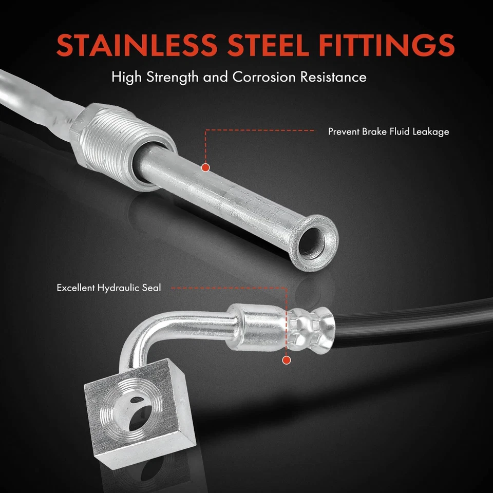 2x Manguera hidráulica de freno trasero derecho y derecho para Chrysler Intrepid 1995-1997 Dodge Eagle Foto 4 de 4