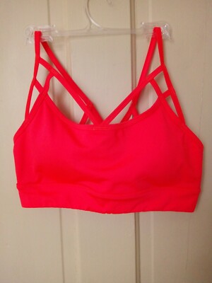 Marika Tek Women Blood Orange Low Impact Sports Bra M Strappy
