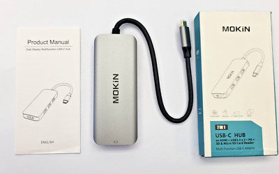 MOKIN 7 IN 1 USB-C HUB auf HDMI+PD+USB3.0x3 + SD Multifunktion USB-C Adapter