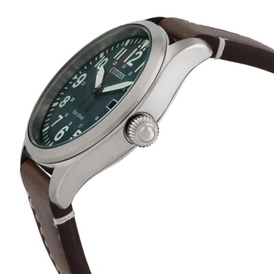 Citizen Chandler Eco Drive Green Dial Leather Band Men's Citizen Chandler Eco Drive Green Dial Leather Band Men's