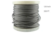1/8" 330FT Stainless Steel Cable Wire Rope Aircraft Cable Railing Decking 7x7