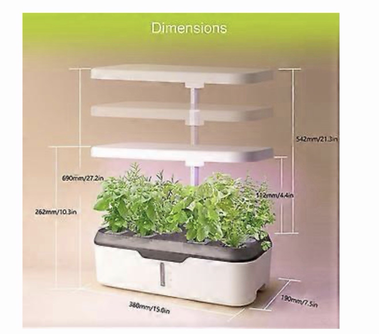 12 Pods Hydroponics Growing System, Indoor Herb Garden Kit With LED ...