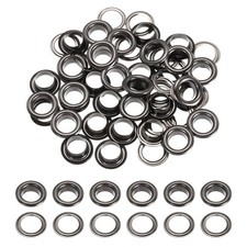 30Set 5/16" 8mm Grommets Eyelets with Washers for Shoes, DIY Project Grey 
