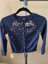 Lands End Girls' Blue Cardigan Size Small