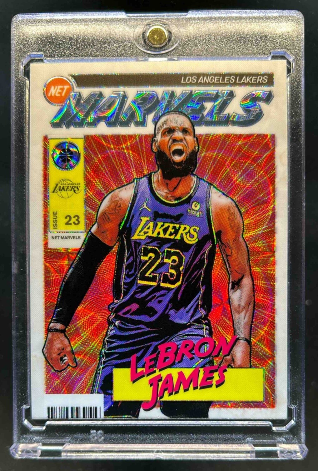 LeBron James 2023 Hoops Premium Stock #2 Retro Net Marvels /(SSP