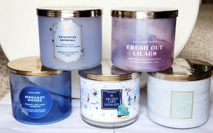 Lot of 5 Bath Body Works 14.5oz 3 wick candle JAR - EMPTY and CLEANED